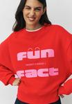 Толстовка Next GRAPHICS FUN FACT CONVERSATIONAL LONG SLEEVE CREW NECK, Red - фото 3