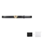 Ремень из кожи Medusa VERSACE, черный - фото