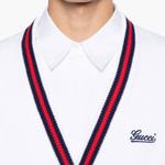 Кардиган с вышитым логотипом GUCCI, белый - фото 7