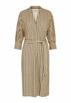 Платье PEPPERCORN PCLYKKE SABIA MID LENGTH CURVE, C Warm Sand Checked/Beige - фото 5