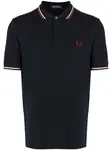 Рубашка поло с контрастной отделкой Fred Perry, синий - фото