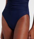 Купальник со сборками Karla Colletto, темно-синий - фото 5