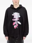 Худи с принтом роз Msgm, черный - фото 3
