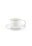 Набор кофейных чашек Mulex с блюдцами, 100 мл, 12 предметов, белый - фото 4