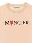 Футболка с принтом логотипа Moncler Enfant, розовый - фото 3