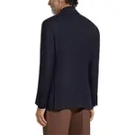 Ermenegildo Zegna Джерси клетчатый пиджак, Marine Blue - фото 3