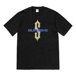 Футболка ss18 diamonds tee black diamond printing short sleeve Supreme, черный - фото