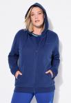 Толстовка Ulla Popken Zip-up sweatshirt, Dark Indigo/Dark Blue - фото 5