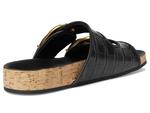 Сандалии Veronica Beard Prue, Black Croc Print Leather - фото 5
