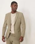 Приталенный блейзер Selected Homme в цвете шалфейно-зеленый - фото