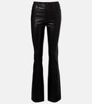 Кожаные расклешенные брюки reboot Frame, Black - фото