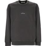 Свитшот с принтом логотипа STONE ISLAND, серый - фото