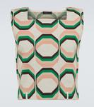 Жилет с геометрическим принтом Prada, Verde - фото