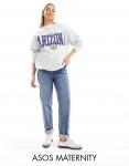 Голубые джинсы свободного кроя ASOS DESIGN Maternity - фото