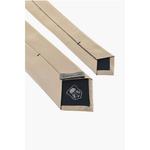 Галстук из шелкового атласа Corneliani, бежевый - фото 3