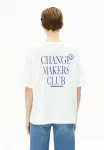 Giannaa chaange print tshirt Armedangels, White - фото