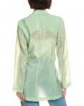 LAPOINTE Прозрачный блейзер из смесового шелка Lapointe, зеленый - фото 2