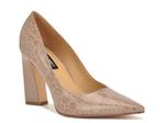 Туфли Nine West Tamant Pump, Beige Croc Print Synthetic - фото