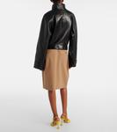 Укороченная кожаная куртка Loewe, черный - фото 3