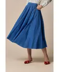 Стильная юбка миди Kocca, синий - фото 3