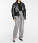 Брюки широкие с добавлением люрекса Balmain, Argent - фото 2