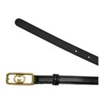 GUCCI Тонкий ремень со стальной пряжкой, Black - фото 9