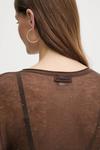 Льняной свитер Pinko, коричневый - фото 5