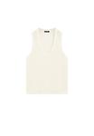 Футболка Massimo Dutti V-NECK SLEEVELESS, Yellow - фото 4