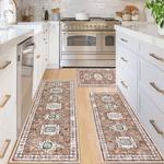 Набор кухонных ковриков Ileading, коричневый - фото