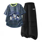 Детская спортивная футболка с круглым вырезом Disney, hello синий золото+dihu long hook-and-loop sea mist фиолетовый - фото 5