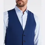 Облегающий шерстяной жилет Boss, синий - фото 4