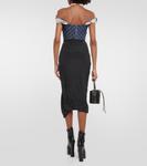 Джинсовый корсетный топ sunday с цветочным принтом Vivienne Westwood, синий - фото 3