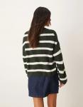 Джемпер в полоску темно-зеленого цвета JDY - фото 4