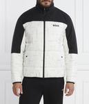 Куртка мужская Boss Green утепленная с воротником-стойкой, белый/черный - фото