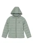 Пуховик с логотипом guess kids, зеленый - фото