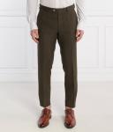 Брюки льняные Oscar Jacobson Denz, зеленый - фото