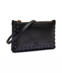Сумка-клатч Pinko кожаная с заклепками, черный - фото 4