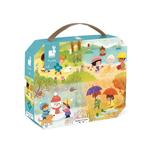 Janod, пазл, в чемодане Времена года, 36 шт. - фото