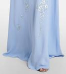 Кафтан из крепа с декоративными элементами Carolina Herrera, Celeste Multi - фото 6