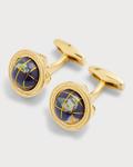 Мужские запонки Lapis Mosaic Globe Tateossian - фото