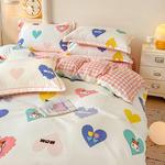 Yalu Комплект постельного белья, 4 предмета, простыня, пододеяльник 200x230 см - фото 5