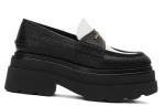 Мокасины кожаные Alexander Wang Carter Platform, черный / белый - фото 2