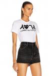 Футболка Comme des Garçons Jersey Black Print, белый - фото 2