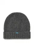 Кашемировая шапка бини в рубчик Alanui, серый - фото