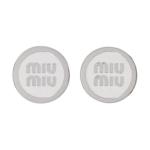 MIU MIU Серебряные серьги-гвоздики White - фото 5