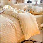 Generic Комплект постельного белья с полосатым принтом Gray - фото 7