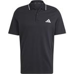 Polo Essentials из пике с маленьким логотипом Adidas, черный - фото