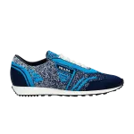 Кроссовки Prada Knit Jacquard Fabric Low 'Navy', синий - фото