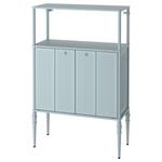 Шкаф, светло-серо-голубой, 83x36x128 см IKEA Sågmästare - фото