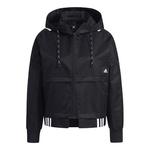 Куртка (WMNS) adidas Str Jkt Light Sport Patchwork Hooded Jacket For Black, черный - фото